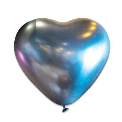 Ballonnen platinum satin hart (Ø30, 50st)