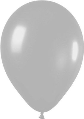Balloons metallic silver (Ø61cm, 3pcs)