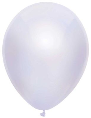 Balloons metallic white (Ø61cm, 3pcs)
