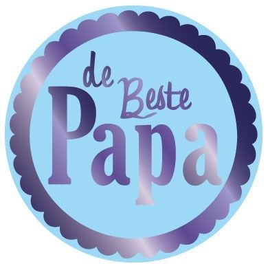 Etiketten blauw ’De beste papa’ (1000st)
