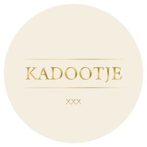 Etiketten ’Kadootje’ antiek wit/goud (1000st)