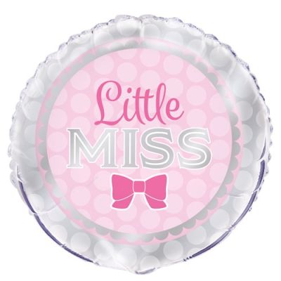 Folieballon ’Little miss’ (Ø45cm)