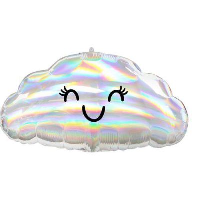 Folieballon wolk holografisch (58x30cm)