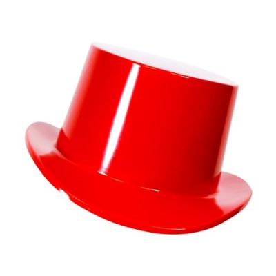 Hoge hoed plastic rood