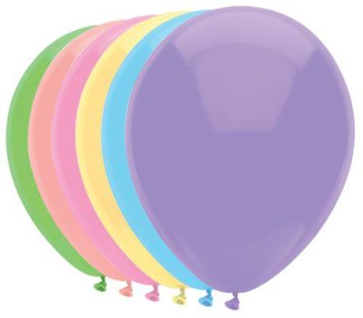 Luftballons pastellfarbene sortiert (Ø30cm, 50Stck)