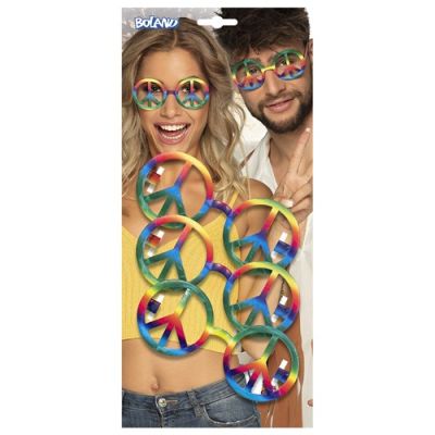 Partybrillen hippie set (3st)