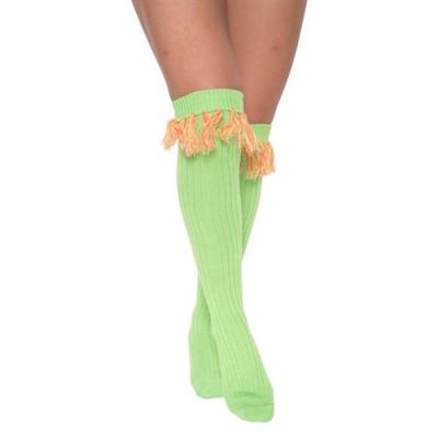 Sokken over-knee fluor groen (mt 36/41)