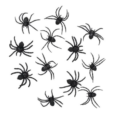 Spinnen zwart (12st)
