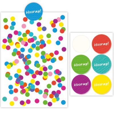 Uitdeelzakjes confetti met stickers (6st)