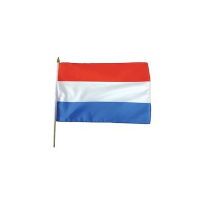 Vlag op stok stof Nederland (30x45cm)