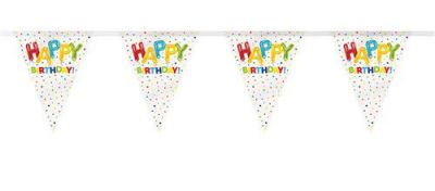 Vlaggenlijn balloon birthday ’Happy birthday’ (366cm)