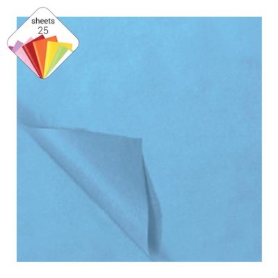 Zijdevloei papier baby blauw (50x70cm,5 vel)