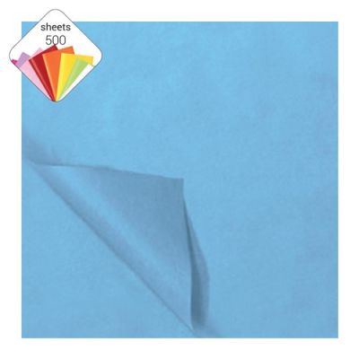Zijdevloei papier baby blauw (50x70cm,500 vel)