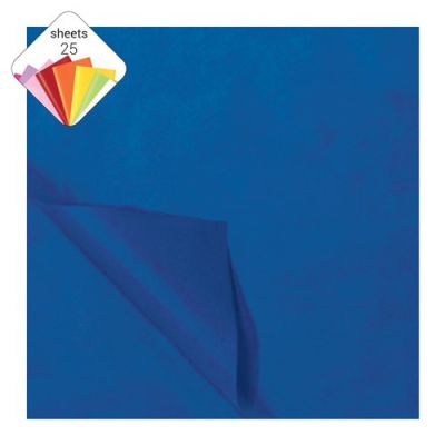 Zijdevloei papier donkerblauw (50x70cm,5 vel)