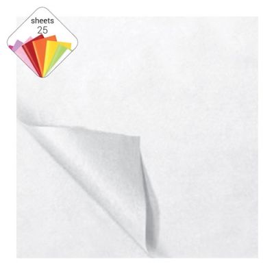 Zijdevloei papier wit (50x70cm,5 vel)