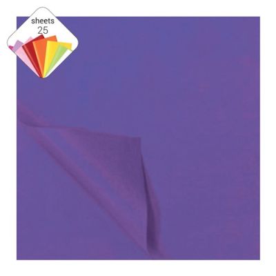 Papier de soie violet (50x70cm, 25 feuilles)