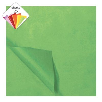 Papier de soie vert clair (50x70cm, 25 feuilles)