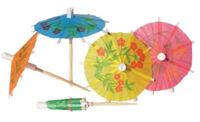 Bâtons de fête parasol assortis (12pcs)