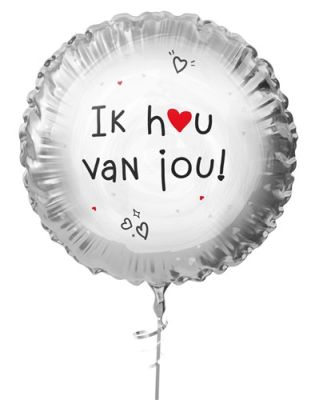 Ballon en aluminium ’Ik hou van jou’ (Ø45cm)