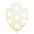 Ballons avec étoiles blanches Ø30cm 6pcs