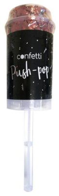 Confettis push-popper en or rose métallisé (12pcs)