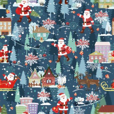 Apparaatrol Home for Christmas blauw (30cmx200m)