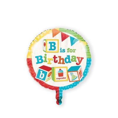 Ballon en aluminium ABC birthday (Ø45cm)