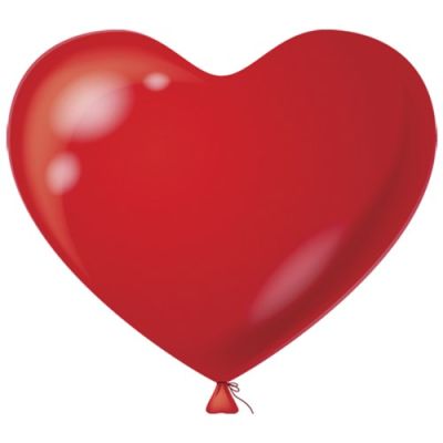 Ballon hart rood (Ø38cm, 100st)