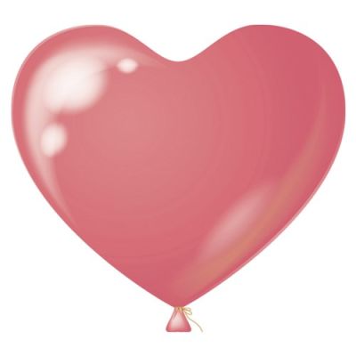 Ballon hart roze (Ø38cm, 100st)