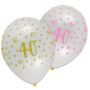 Ballonnen pink chic ’40’ (Ø30cm, 6st)