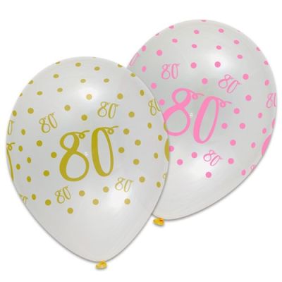 Ballon pink chic ‘80‘ (Ø30cm, 6st)