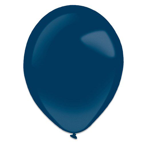 ballonnen marineblauw metallic 13cm100st