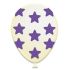 Ballonnen met sterren violet Ø30cm6st