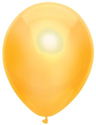 Ballonnen Metallic geel (Ø30cm, 10st)