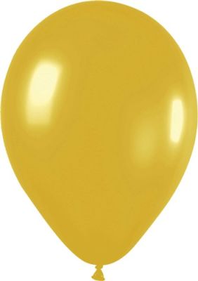 Ballonnen Metallic goud (Ø30cm, 100st)