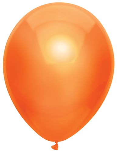 ballonnen metallic oranje 30cm 100st
