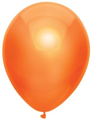 Ballonnen Metallic oranje (Ø30cm, 10st)