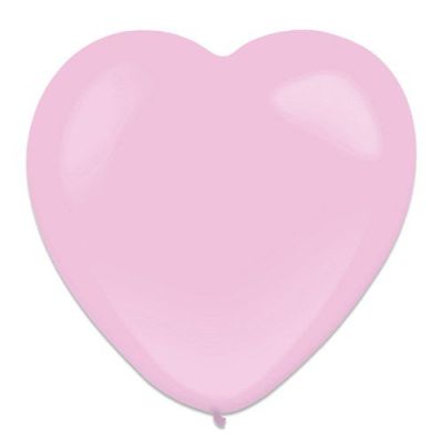 Ballonnen roze hart (Ø30cm, 50st)