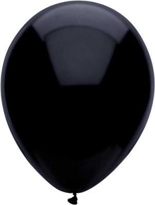 Ballonnen uni zwart (Ø30cm, 10st)
