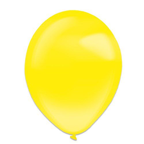 ballonnen zonnig geel crystal 13cm 100st