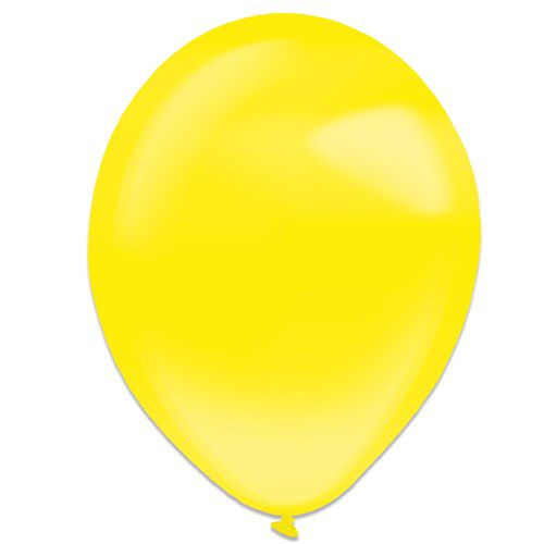 ballonnen zonnig geel crystal 28cm 50st