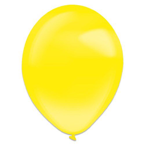 ballonnen zonnig geel crystal 35cm 50st