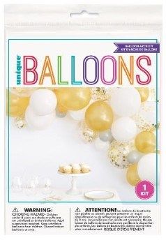 Ballonnenboog goud/confetti