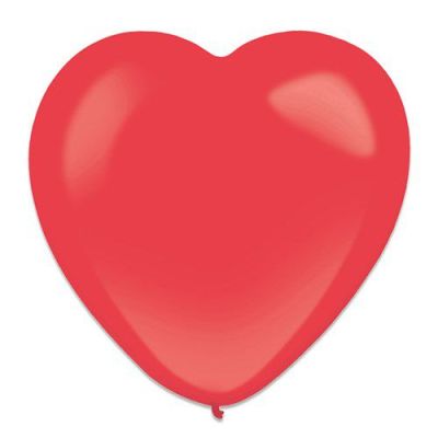 Balloons apple red heart (Ø28cm,50st)