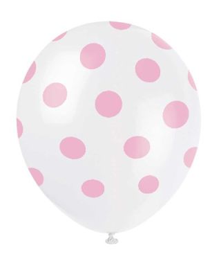 Balloons dots lovely pink (30cm, 6pcs)