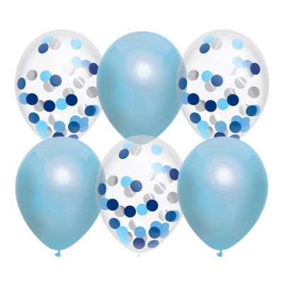 Balloons sky blue (Ø30cm, 6pcs)