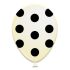 Balloons with dots black Ø30cm 6pcs