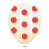 Balloons with dots red Ø30cm 6pcs
