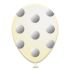 Balloons with dots silver Ø30cm6pcs