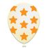 Balloons with stars orange Ø30cm6pcs